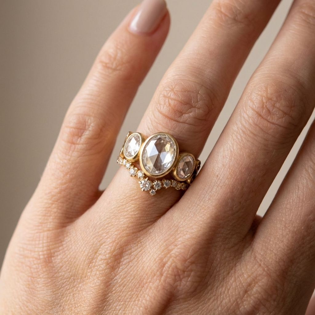 Trio Ovals Opal Ring