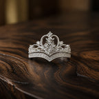 Shiny Crown Silver Ring Set