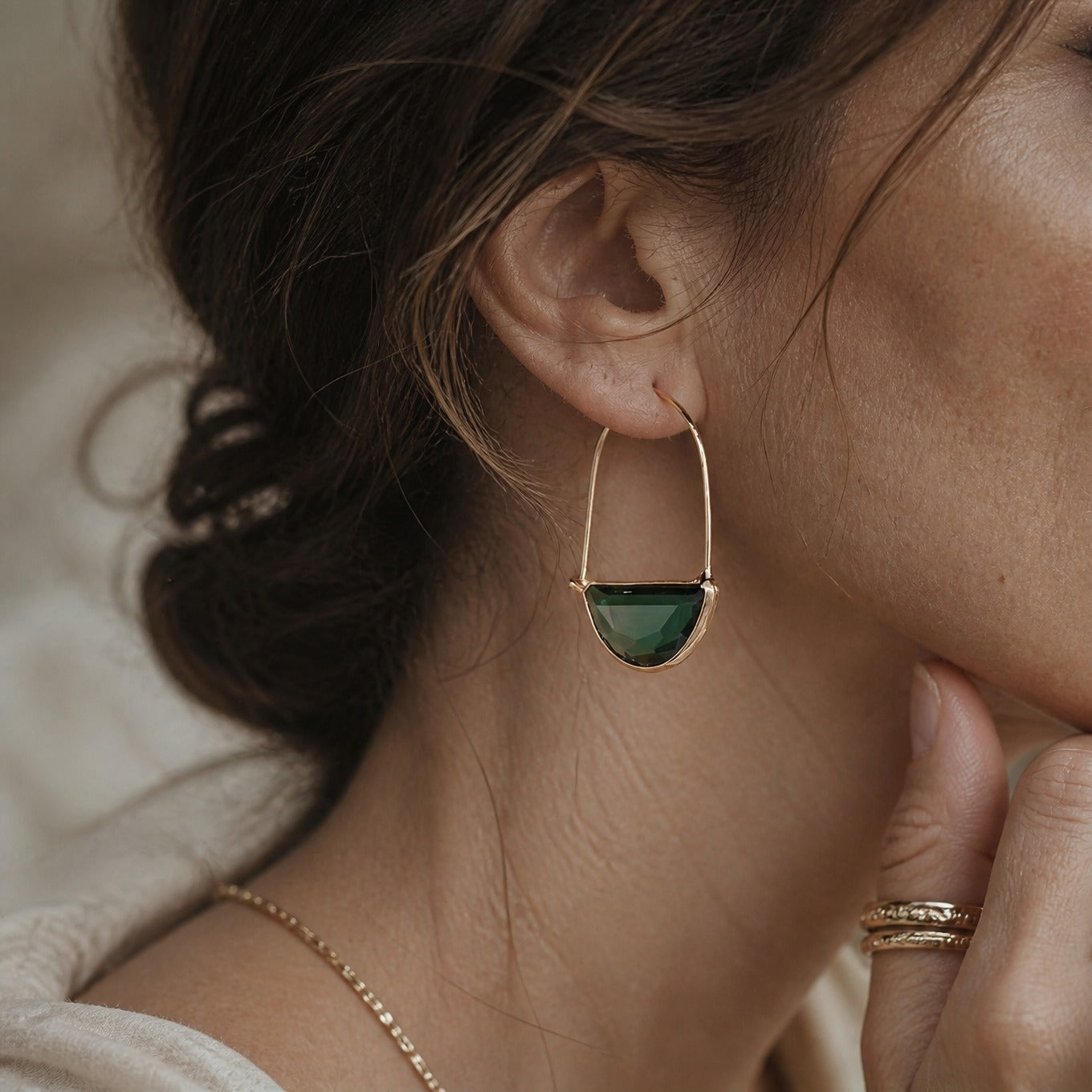 Minimalist Geometric Drop Earrings