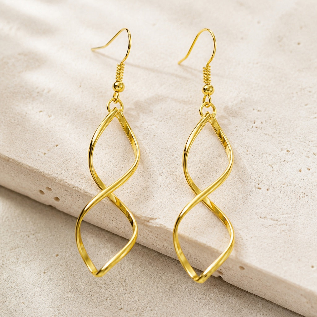 Handmade Spiral Dangle Earrings