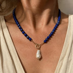 Celestial Lapis Pearl Necklace