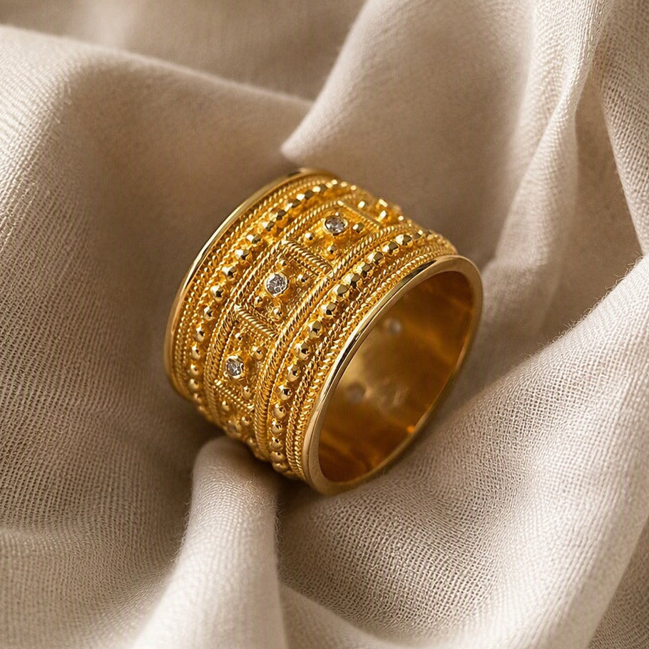 Opulent Gold Embellished Ring