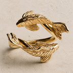 Vintage Koi Charm Ring
