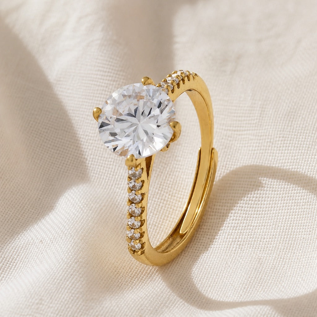 Elite Cubic Solitaire Ring