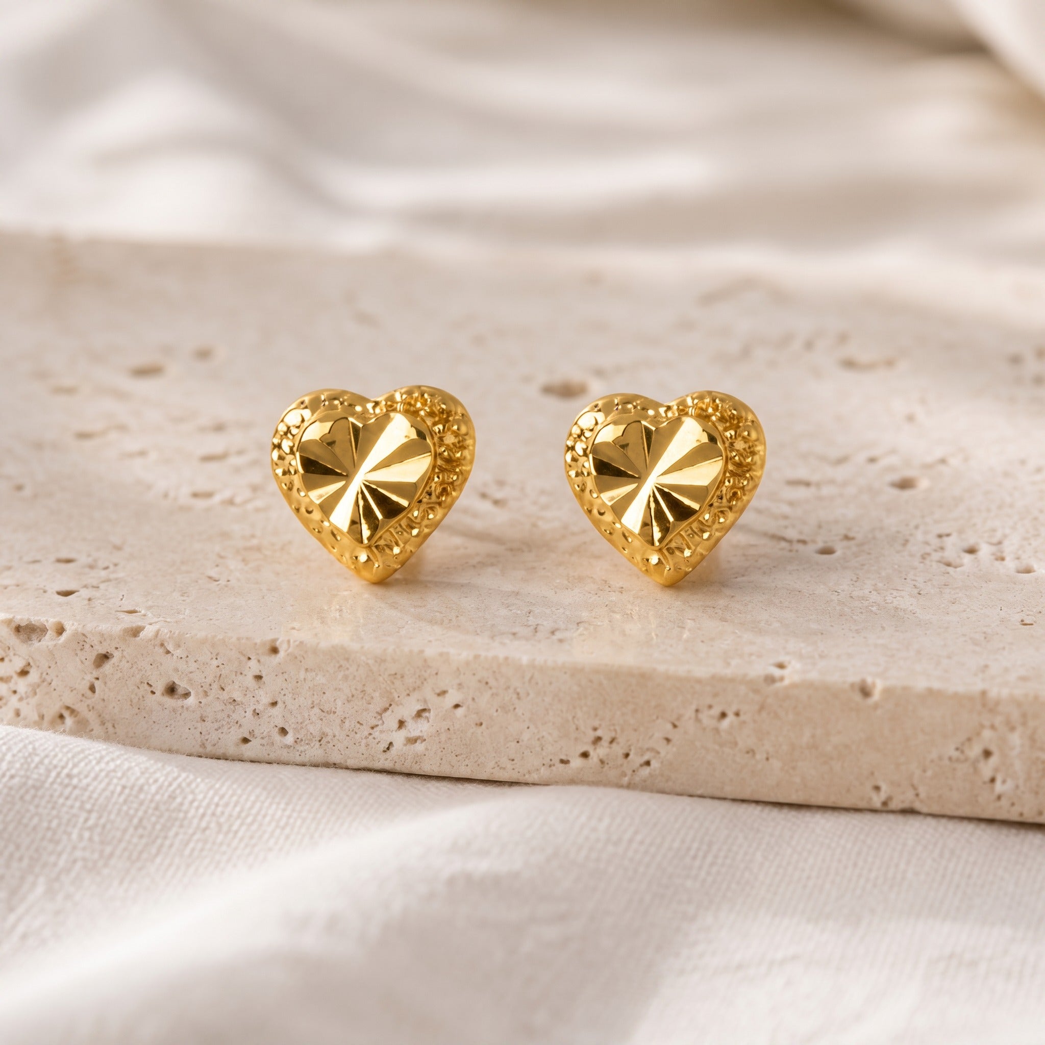 Beverly Heart Stud Earrings
