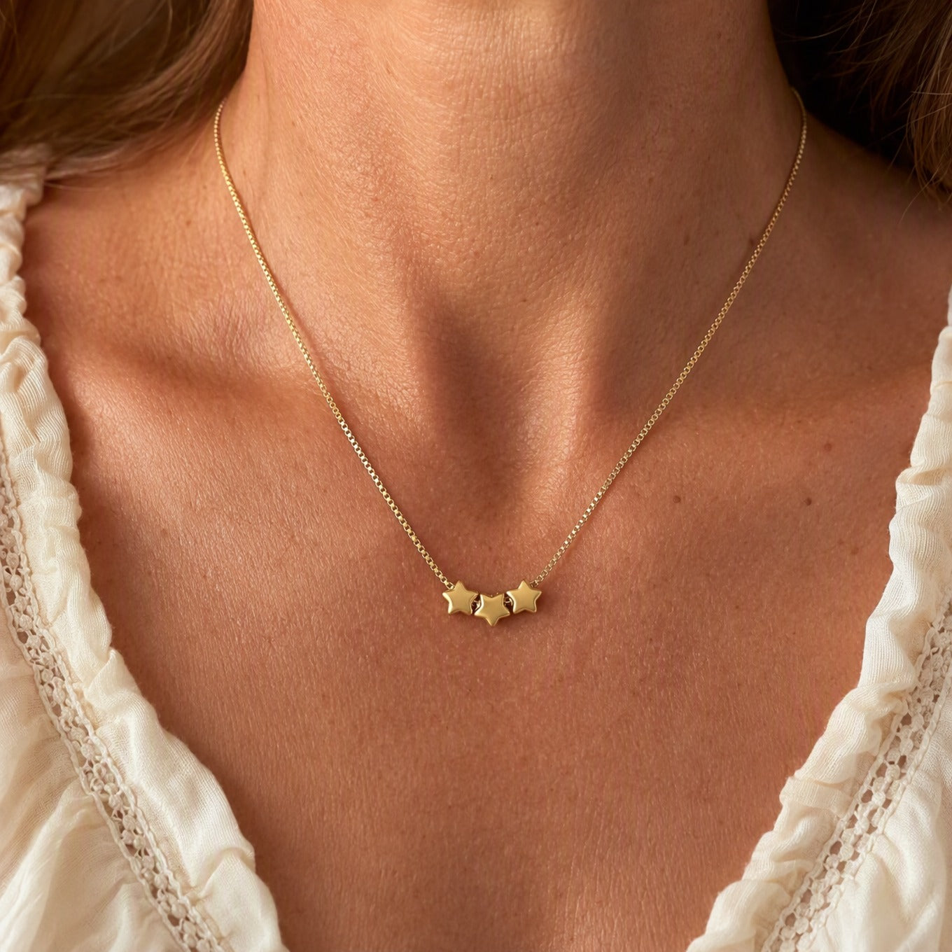 Celestial Triple Star Necklace