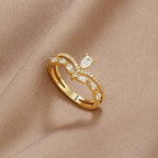 Chic Crystal Aura Ring