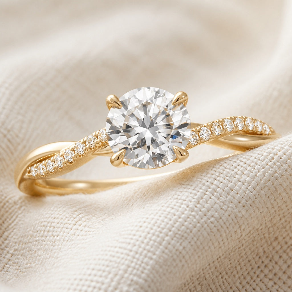 Twisted Crystals Eternity Ring