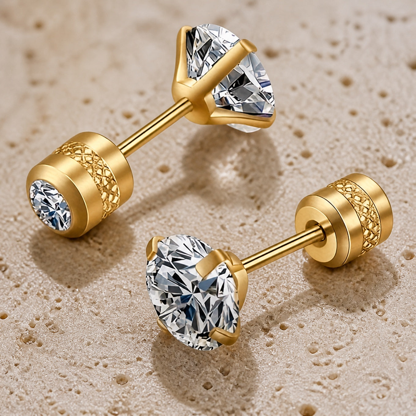 Exquisite White Zirconia Studs