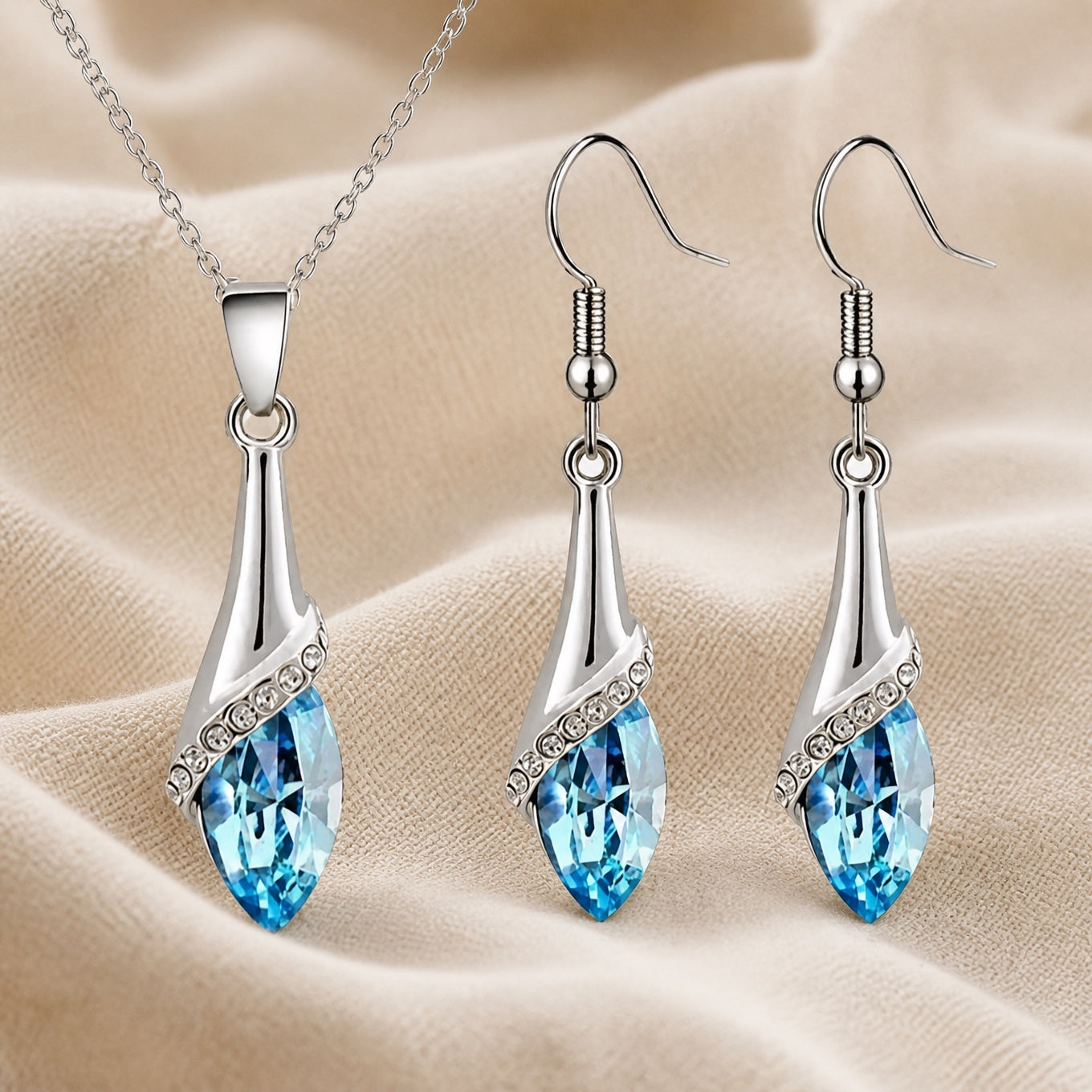 Vintage Silver Eye Drop Set
