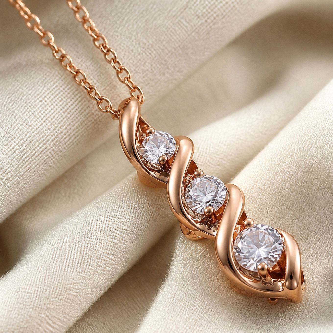 Exquisite Spiral Pendant Necklace