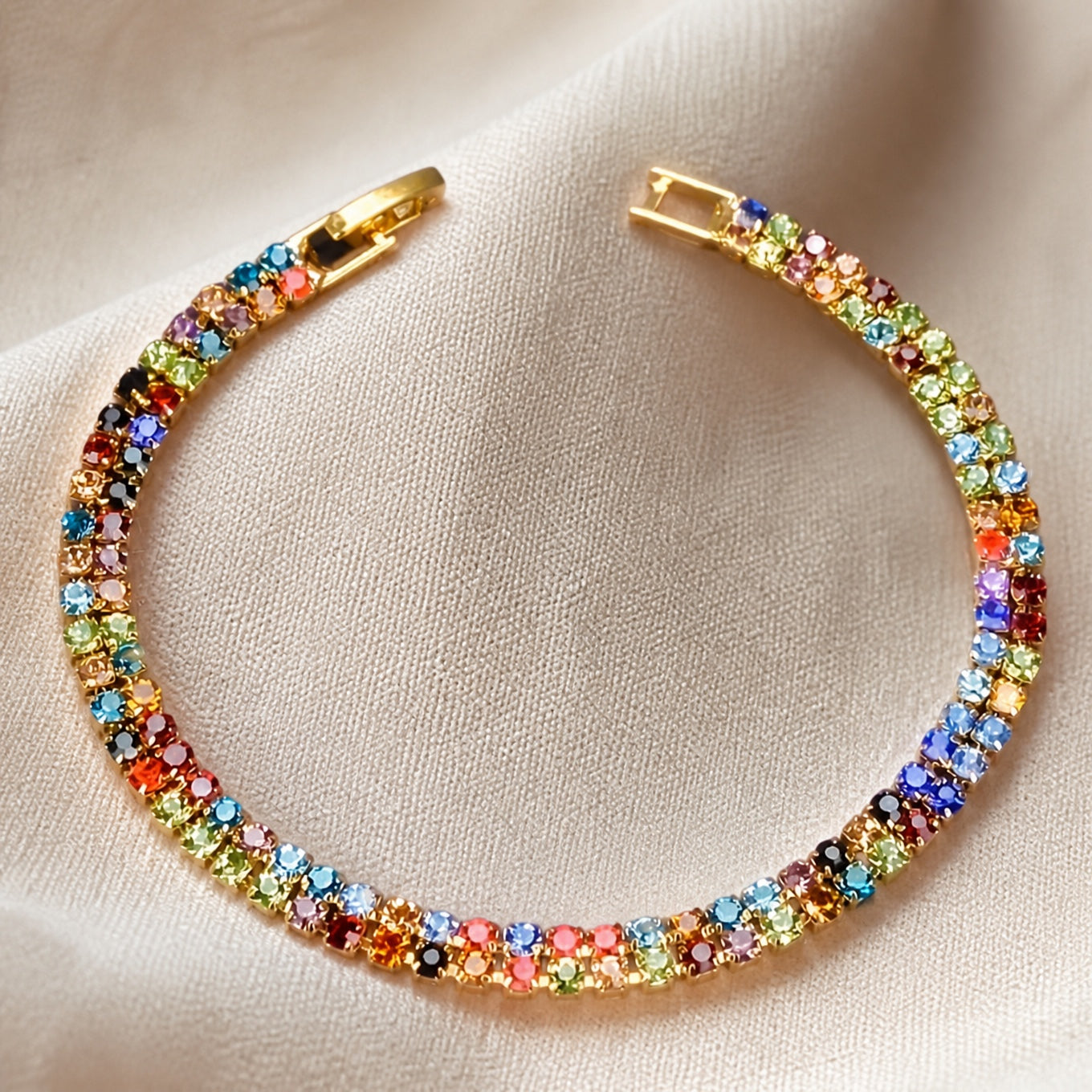 Exquisite Dual Rhinestone Bracelet
