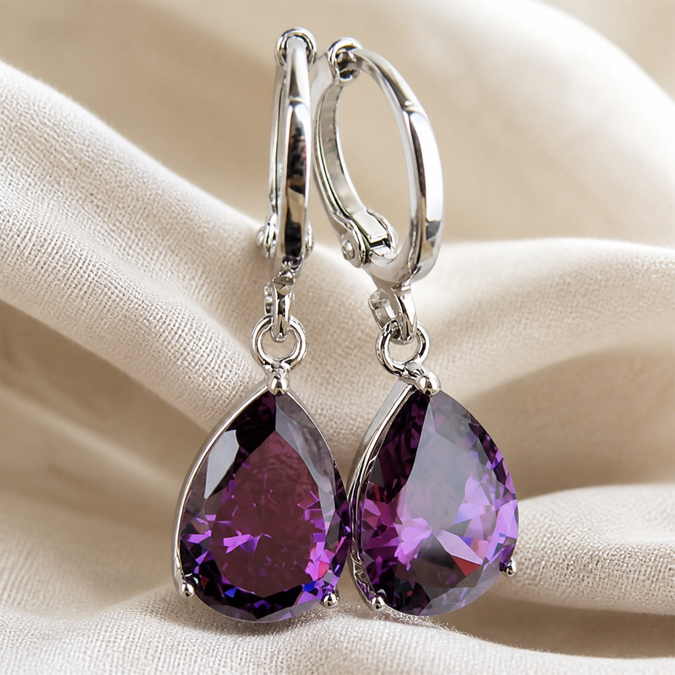 Water Drop Zirconia Earrings