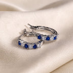 Minimalist Inlaid Zirconia Earrings