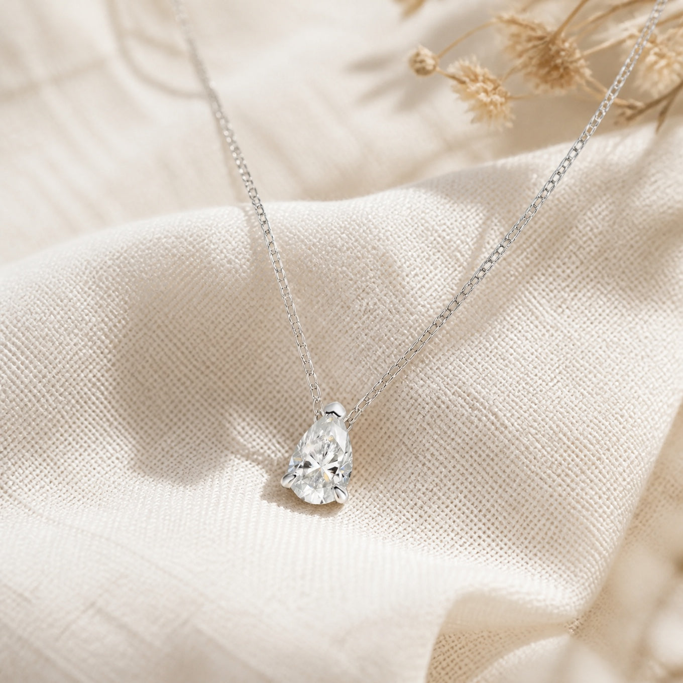 Iconic Pear Cut Pendant Necklace