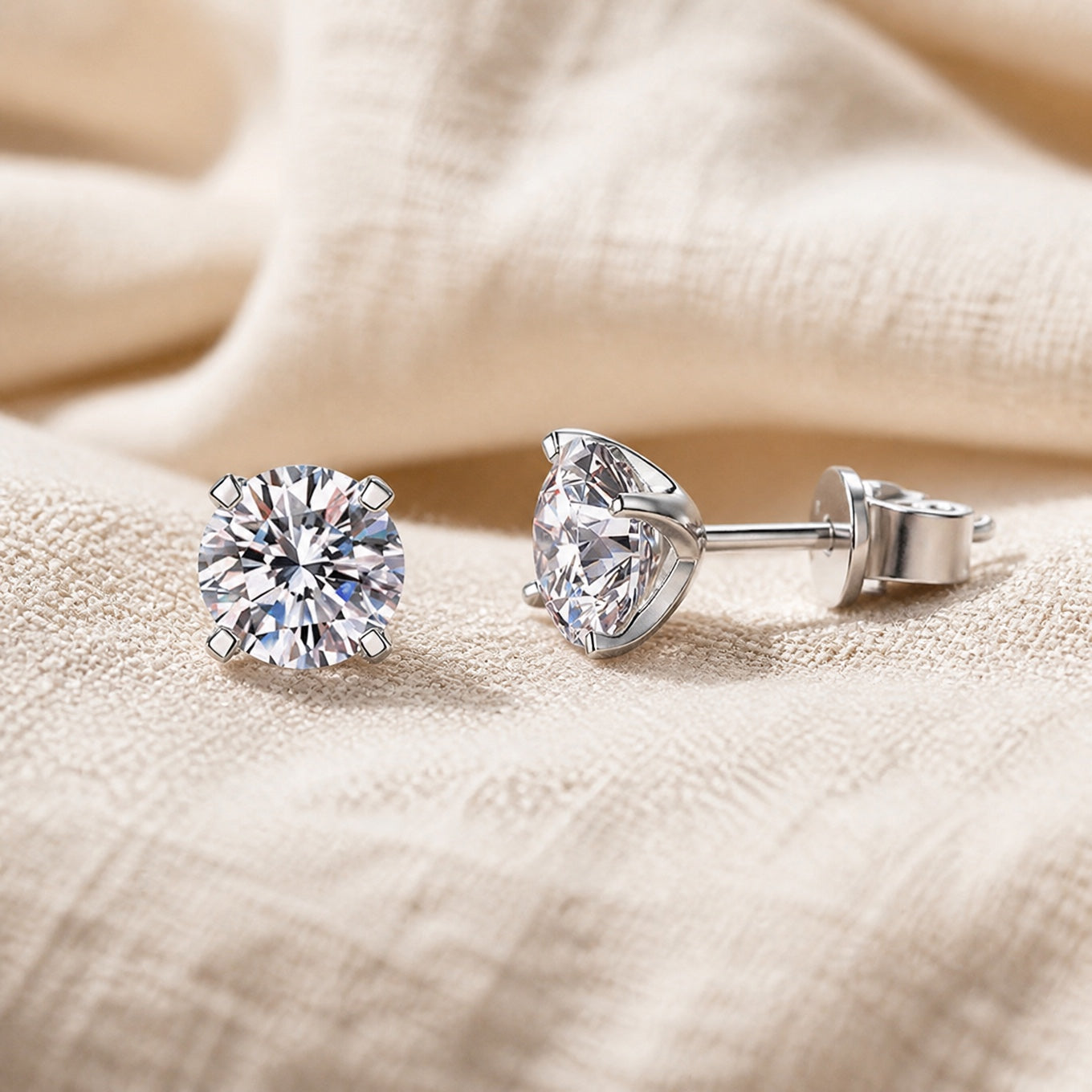 Classic Moissanite Stud Earrings