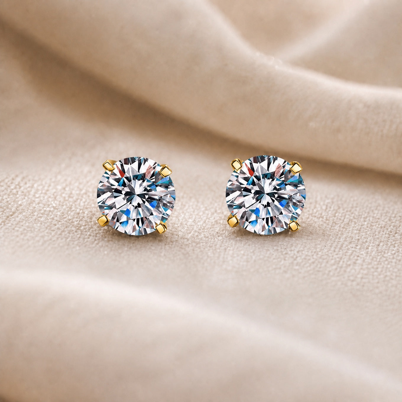 Classic Moissanite Stud Earrings