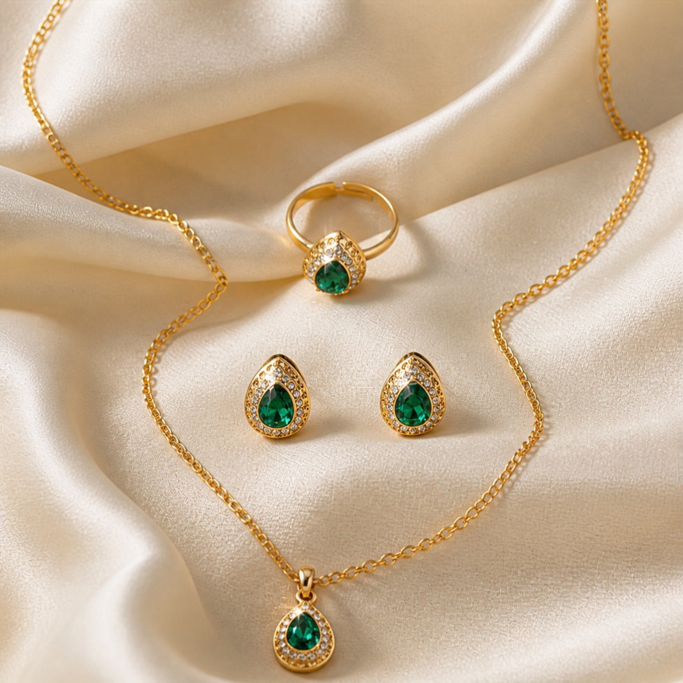 Classic Gemstones Teardrop Set