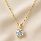 Shimmering Solitaire Drop Necklace