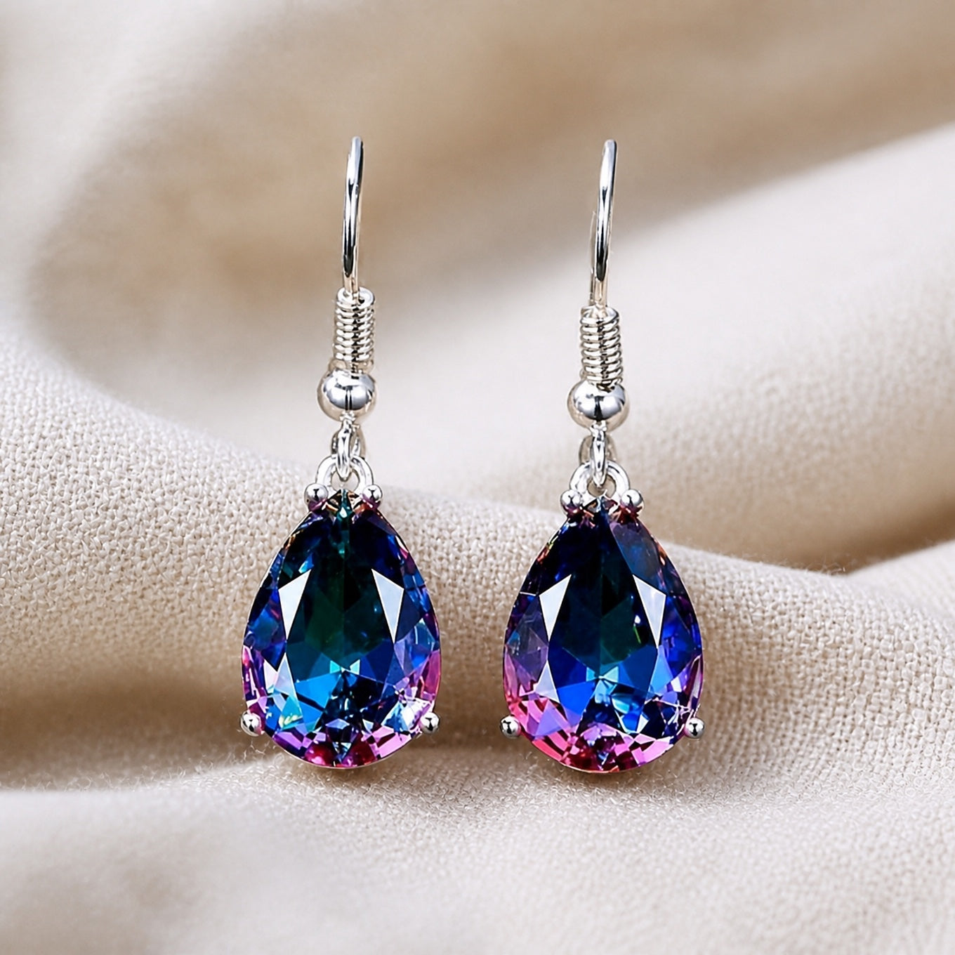 Stylish Water Drop Crystal Earrings