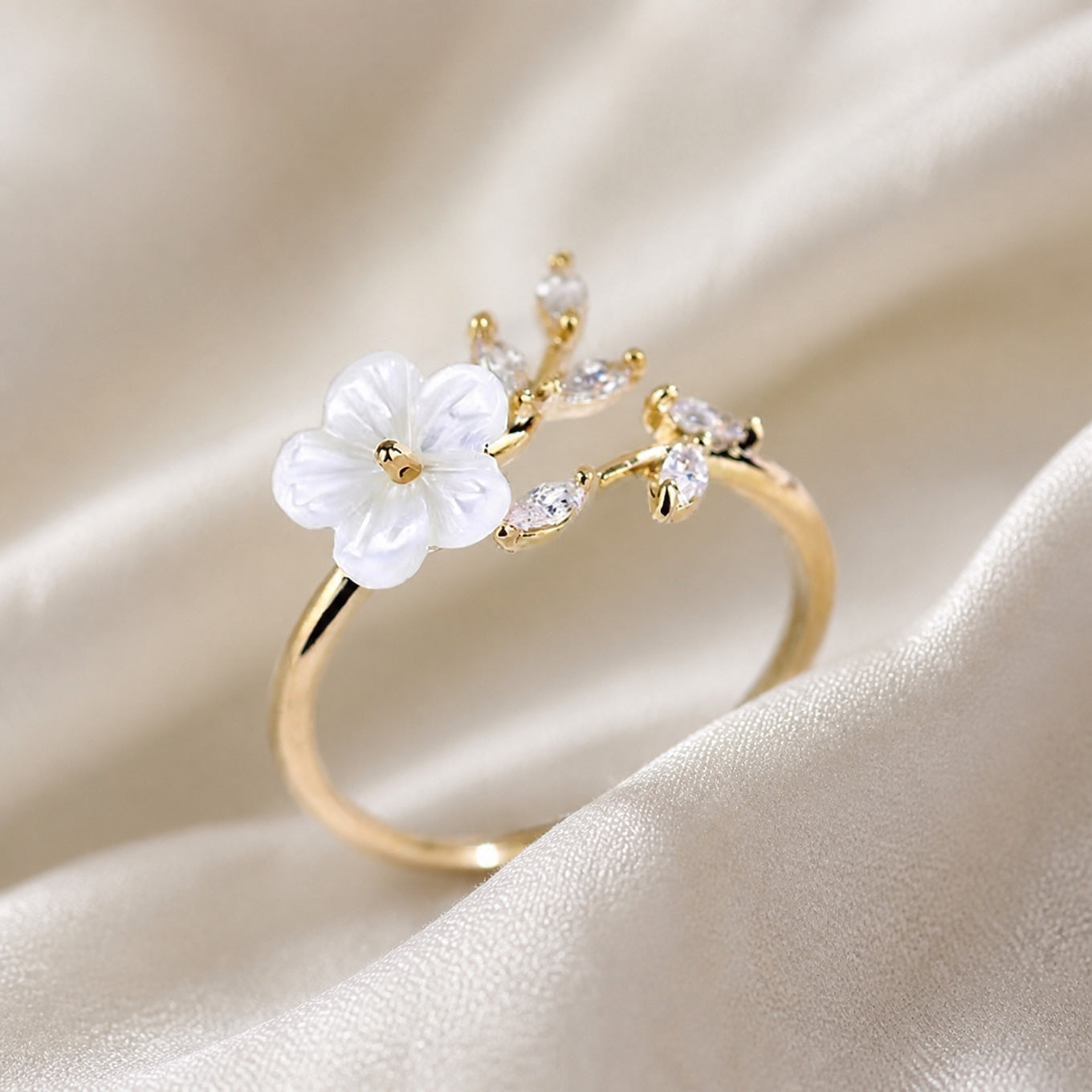 Creative Flower Leaf Ring