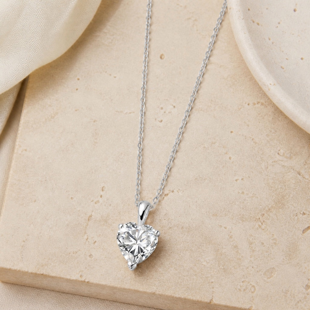 Heart Cut Crystal Necklace