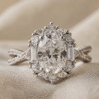 Regal Oval Crystal Sterling Ring