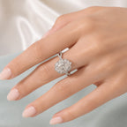 Regal Oval Crystal Sterling Ring