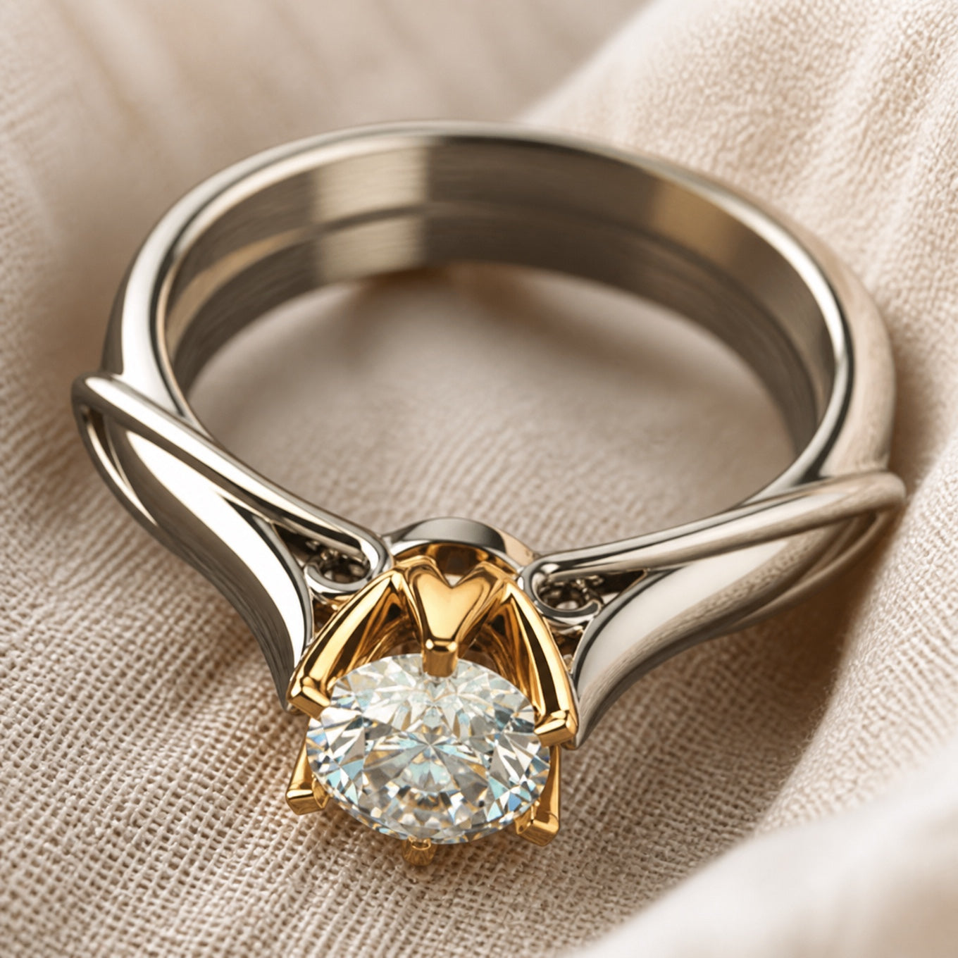 Vintage Gold Crystal Ring