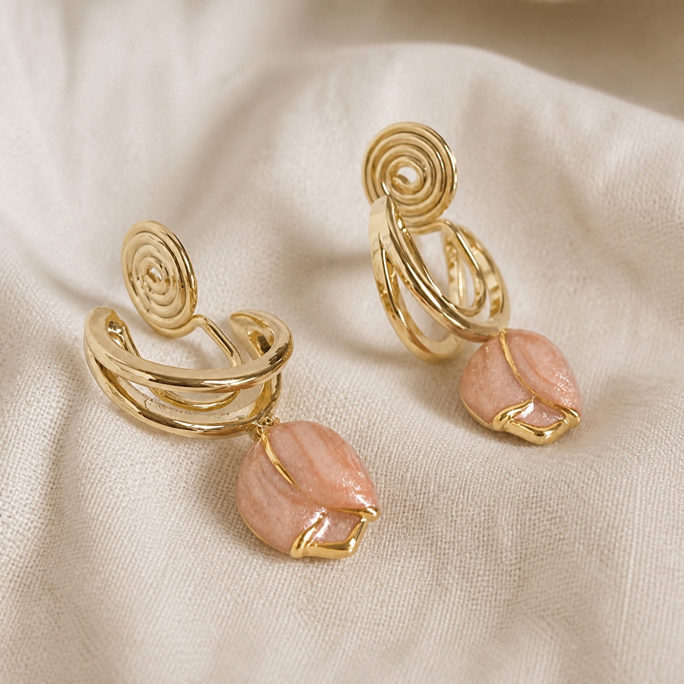 Opaque Tulip Drop Earrings