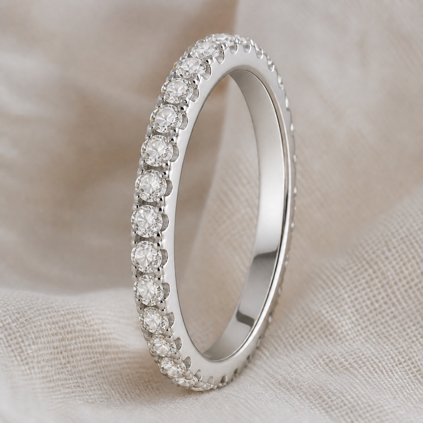 Minimalist Paved Crystal Ring