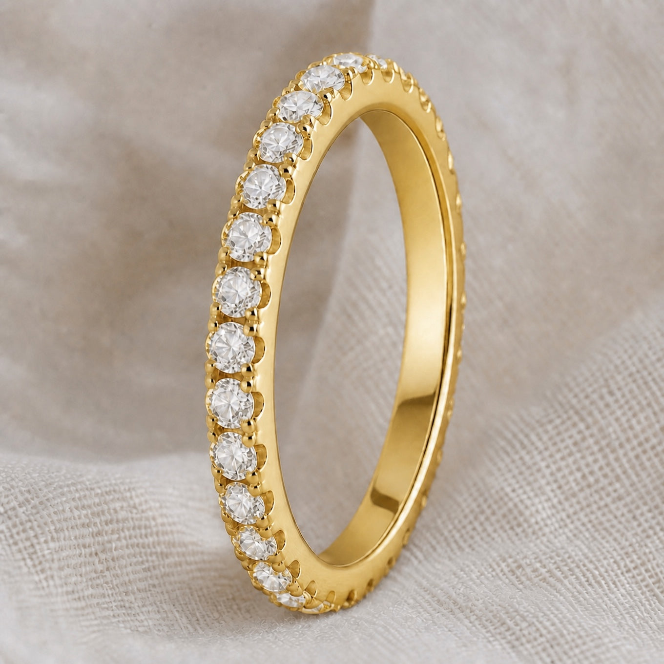 Minimalist Paved Crystal Ring