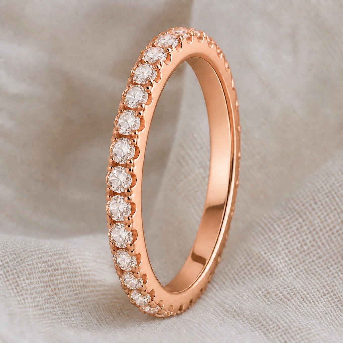 Minimalist Paved Crystal Ring