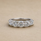 Regal Graduated Center Crystal Ring