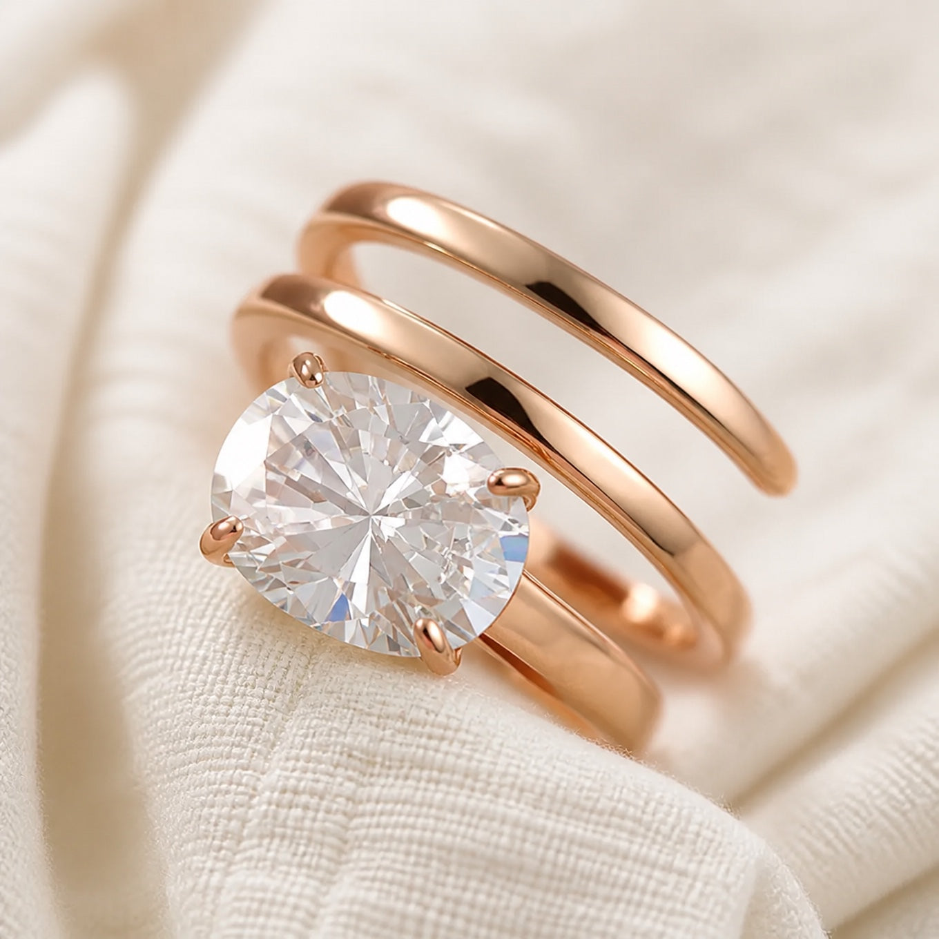 Sophisticated Twisted Solitaire Ring