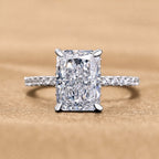 Radiant Triangular Crystal Rings
