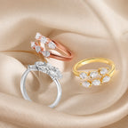 Pear Cluster Open Ring