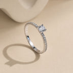 Delicate Square Zirconia Ring