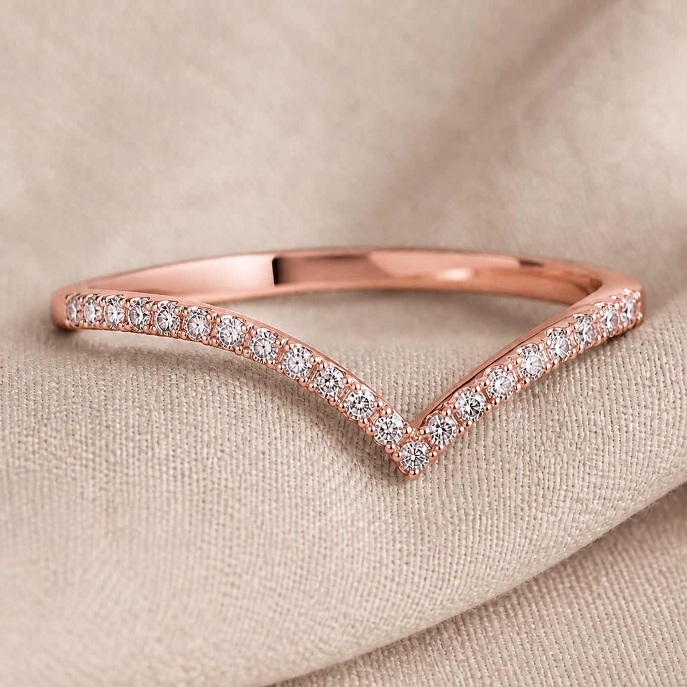 Lavish V Shape Zirconia Ring