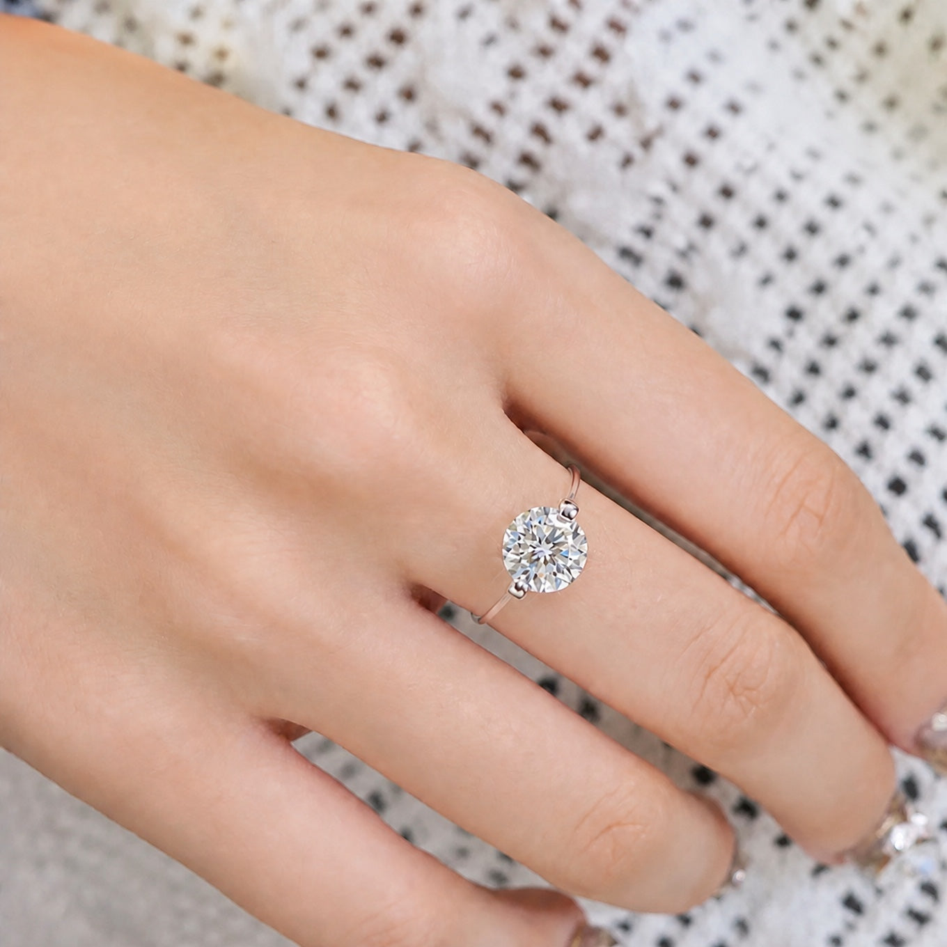 Irregular Fishing Line Crystal Ring