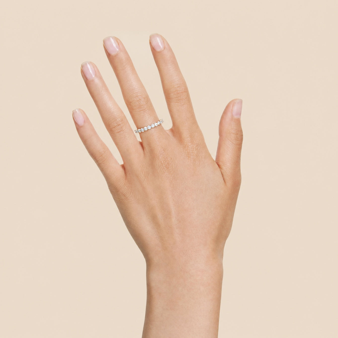 Eternity Round Zirconia Cluster Ring