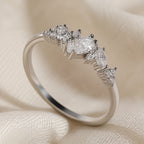 Irregular Marquise Crystal Ring