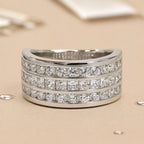 Modern Round Square Zirconia Ring