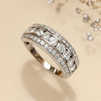 Majestic Multi Row Paved Ring