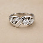 Retro Interwined Crystal Ring