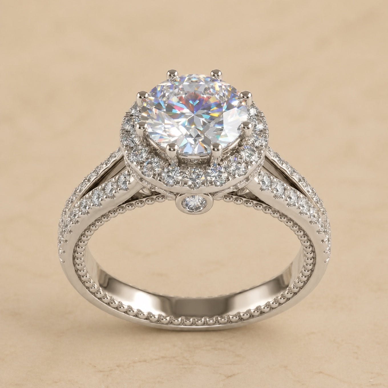 Vintage Sterling Moissanite Ring