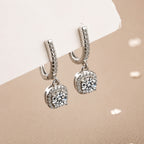 Classic White Gold Stone Earrings