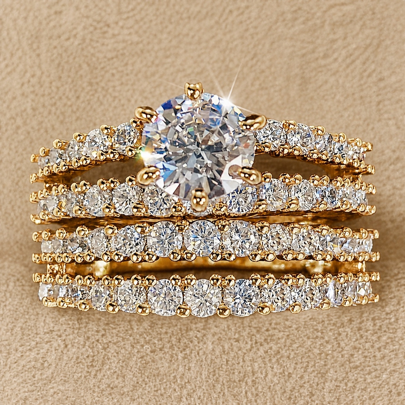 Radiance Crystal Ring Set