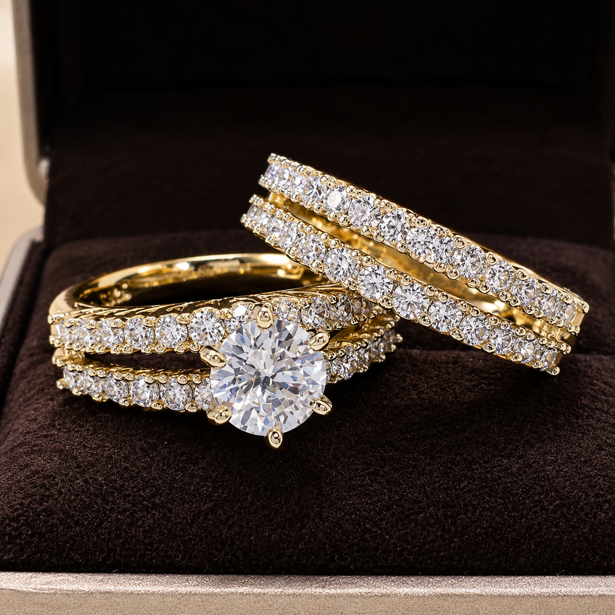 Radiance Crystal Ring Set