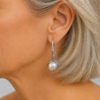 Boho Inlaid Pearl Dangle Earrings